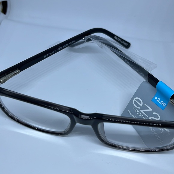 NWT Foster Grant EZ2C Men's Reading Glasses CLARK CHR Charcoal +2.00 - Picture 4 of 6